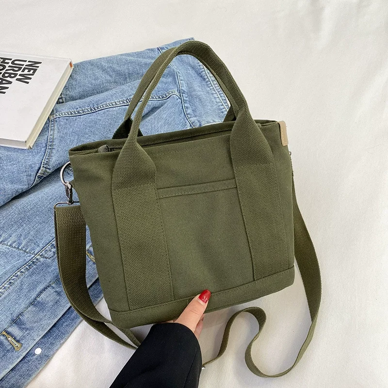 Women’s Casual Canvas Crossbody Bag with Adjustable Strap Daily Quality Travel Tote Multiple Compartments for Work & School