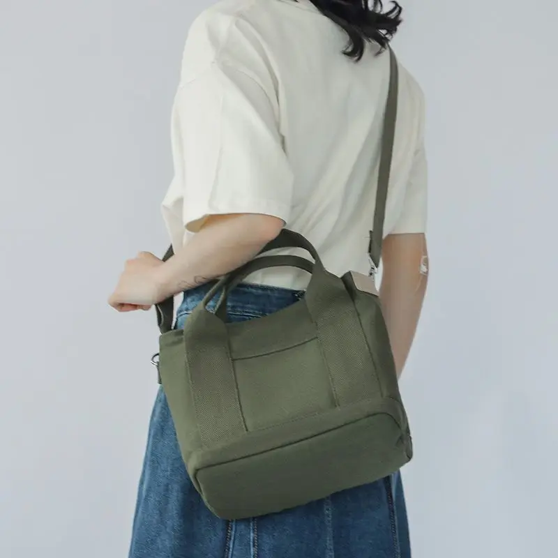 Women’s Casual Canvas Crossbody Bag with Adjustable Strap Daily Quality Travel Tote Multiple Compartments for Work & School