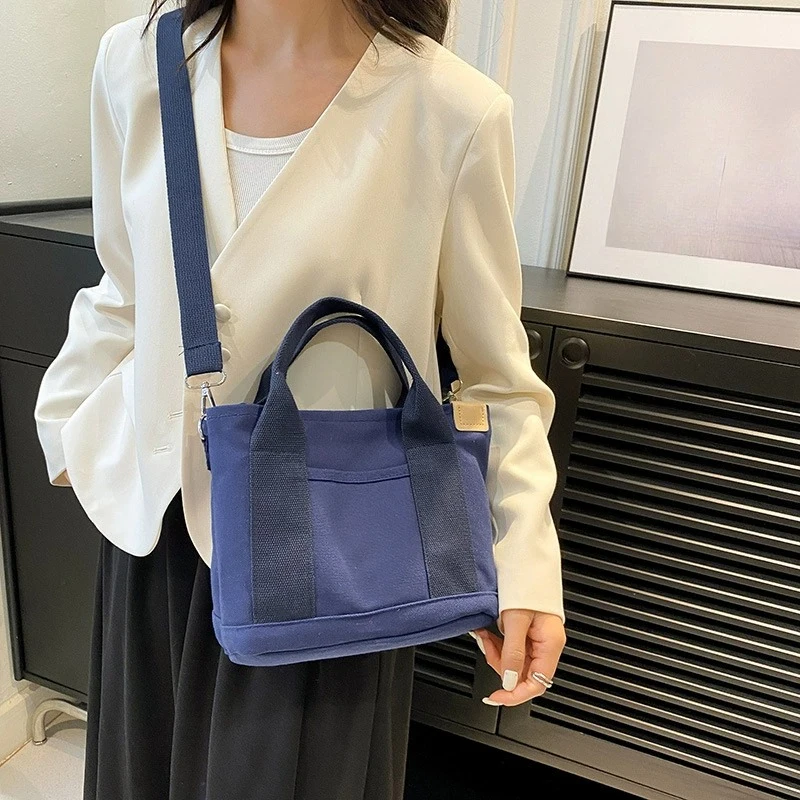 Women’s Casual Canvas Crossbody Bag with Adjustable Strap Daily Quality Travel Tote Multiple Compartments for Work & School