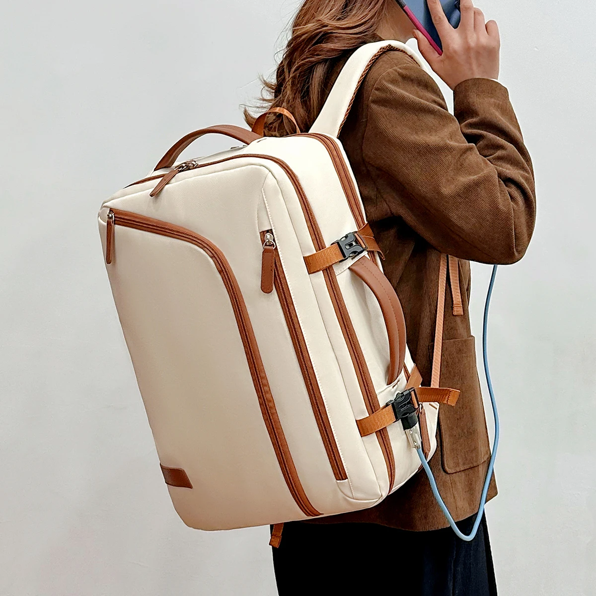 Backpack Unisex New Simple Business Computer Backpack Outdoor Large Capacity Travel Bag Student School Bag Boys