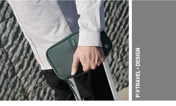 Travel Passport Wallet Organizer Bag with Card Holder Document Case for Family Crossbody Ticket Cash Storage Bag for Abroad Trip