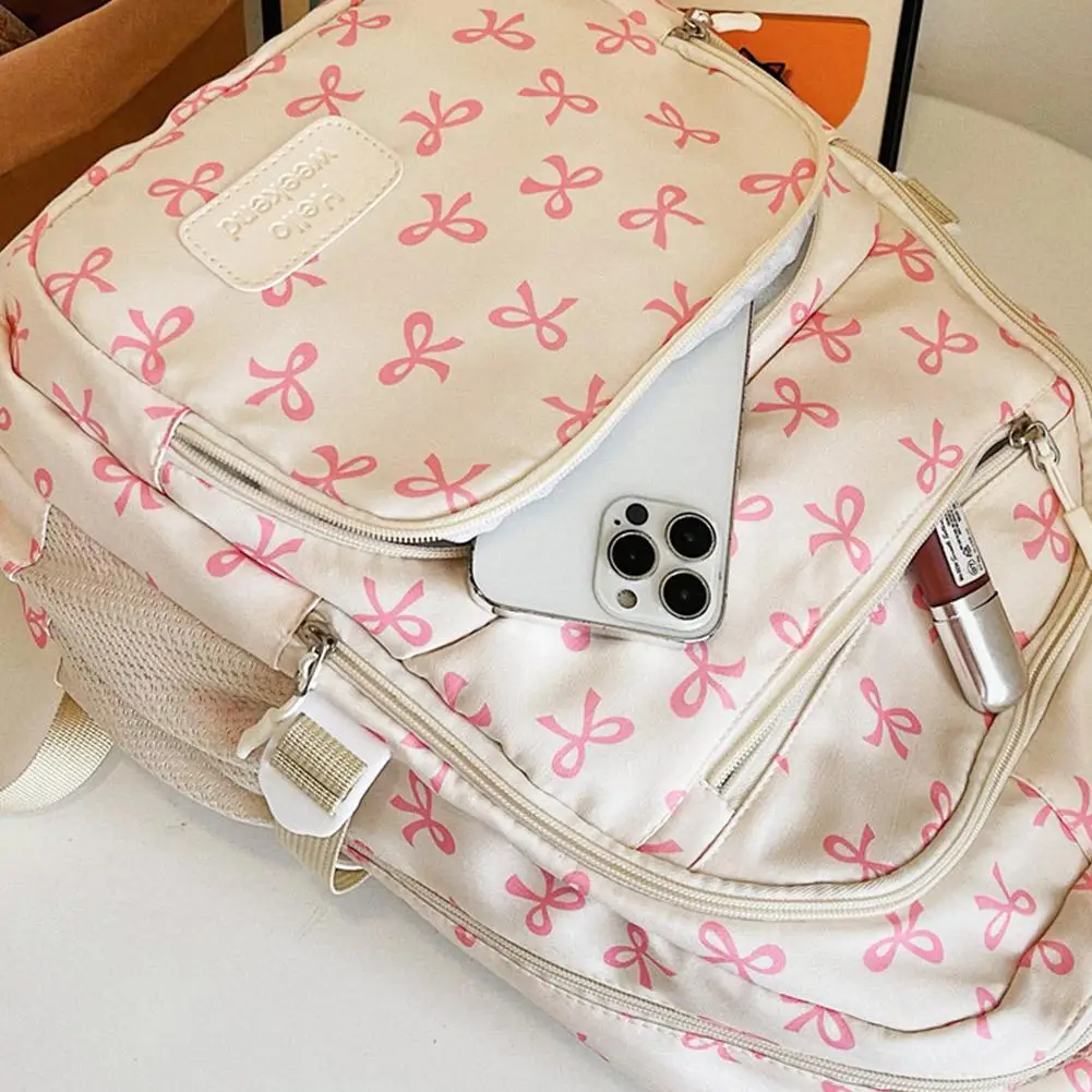 3 Set Large Capacity Backpack Nylon School Bag Adjustable Strap College Bag Travel Backpack Student Backpack