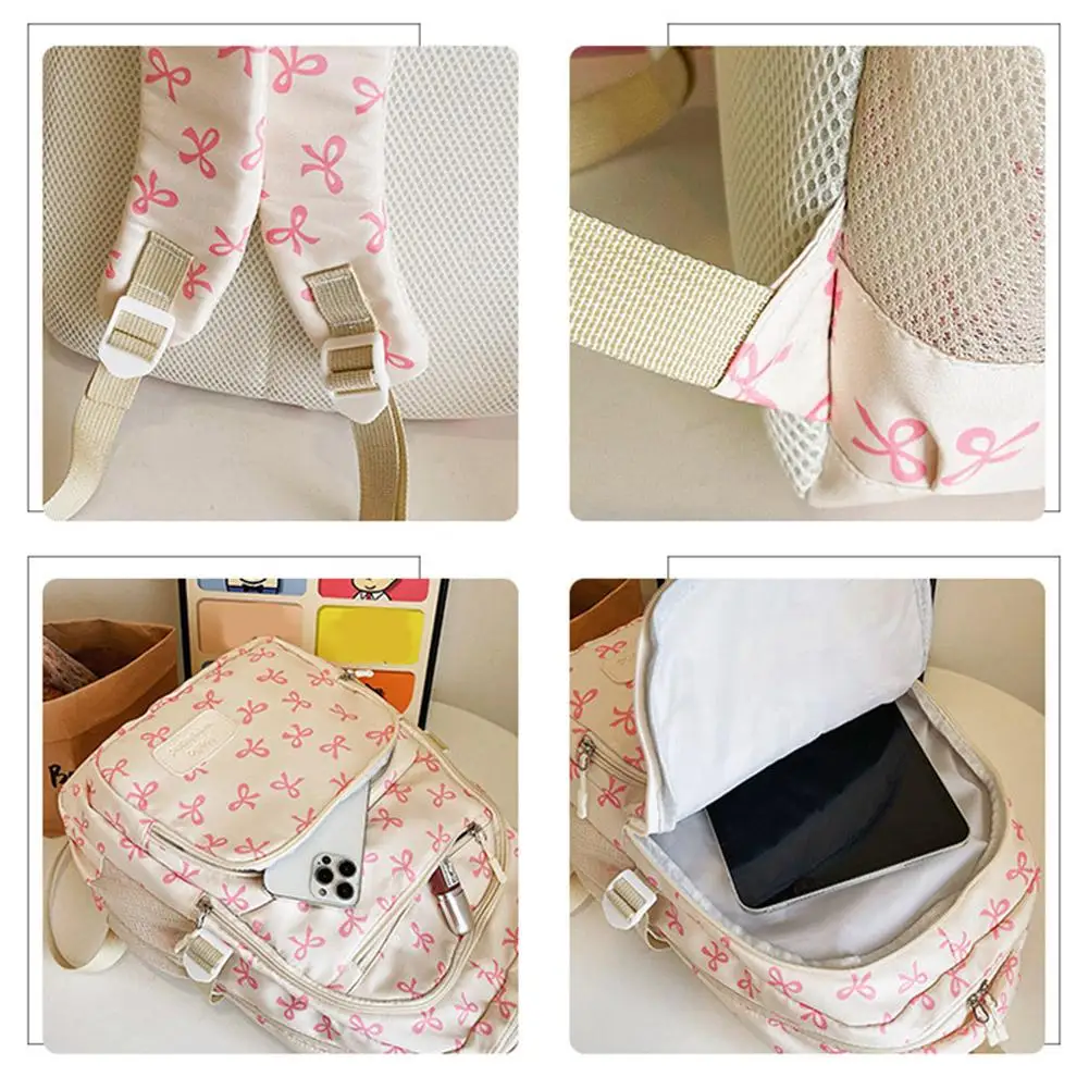3 Set Large Capacity Backpack Nylon School Bag Adjustable Strap College Bag Travel Backpack Student Backpack