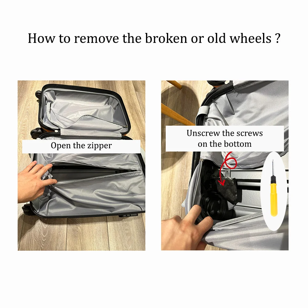 Compatible With Samsonite A07 Trolley Case Replacement Detachable Universal Wheel New Upgrade Materials Leather Case Pulley