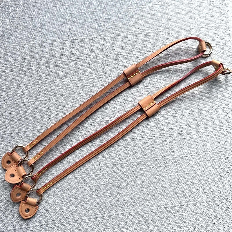 One Pair Vachetta Leather Cinch Side Straps for LV DIY Neverfull Pm Mm Gm Repairs Premium Leather Handle Straps Solution
