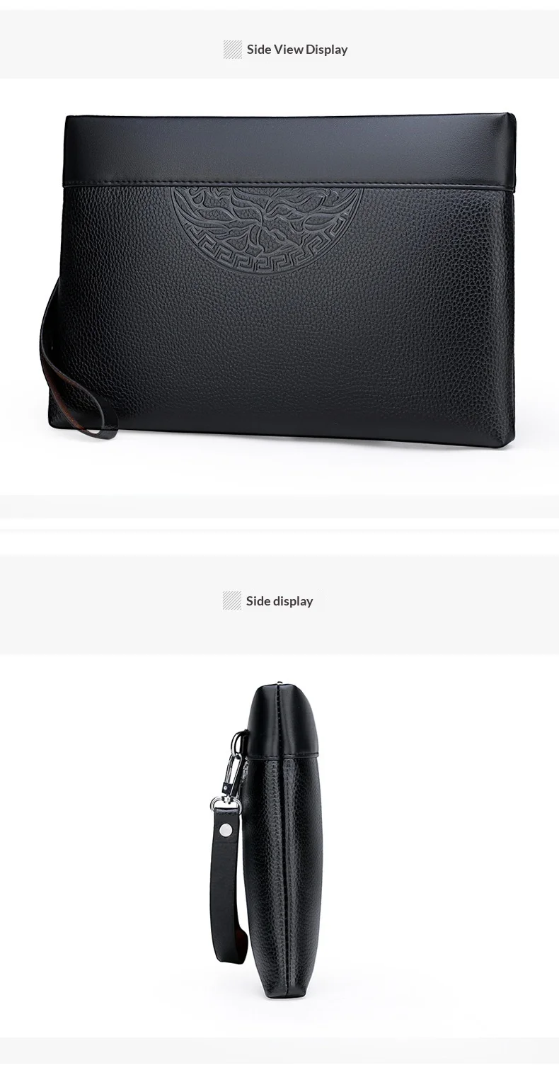Men's New Luxury Handbag Casual Envelope Large Capacity Clutch BusinessUnderarm Bag for Men