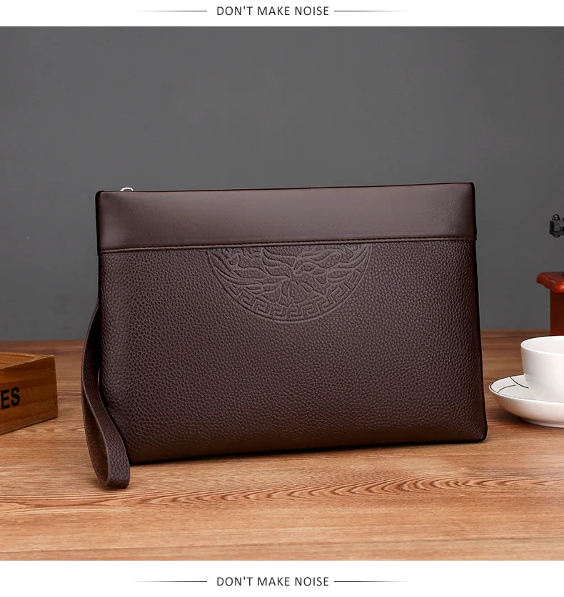 Men's New Luxury Handbag Casual Envelope Large Capacity Clutch BusinessUnderarm Bag for Men
