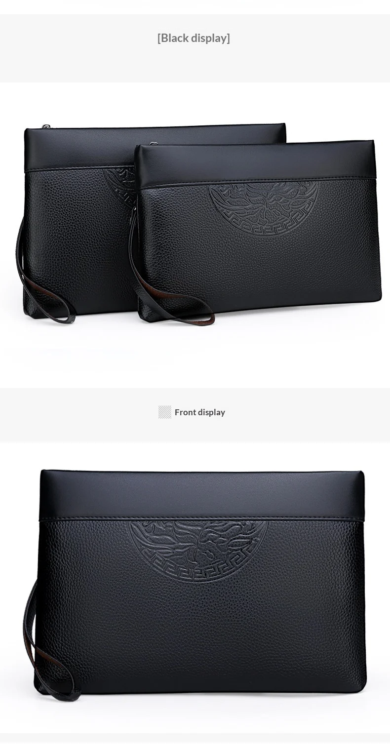 Men's New Luxury Handbag Casual Envelope Large Capacity Clutch BusinessUnderarm Bag for Men