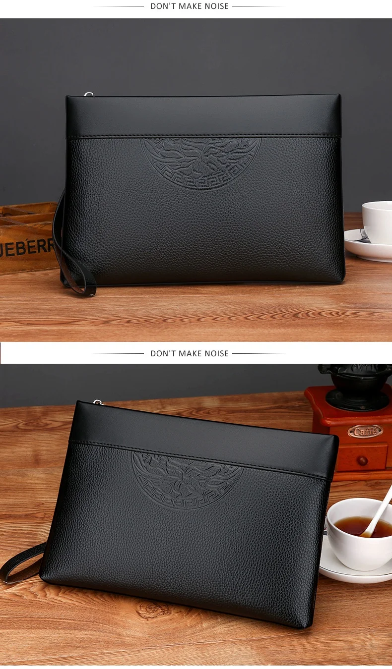 Men's New Luxury Handbag Casual Envelope Large Capacity Clutch BusinessUnderarm Bag for Men