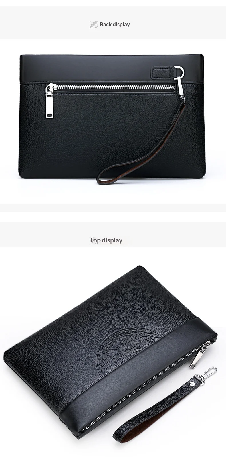 Men's New Luxury Handbag Casual Envelope Large Capacity Clutch BusinessUnderarm Bag for Men