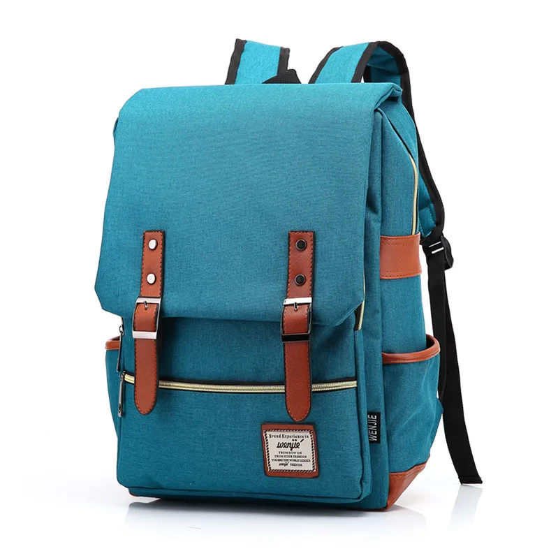 Vintage 16 Inch Laptop Backpack Women Canvas Bags Men Canvas Travel Leisure Backpacks Retro Casual Bag School Bags For Teenagers