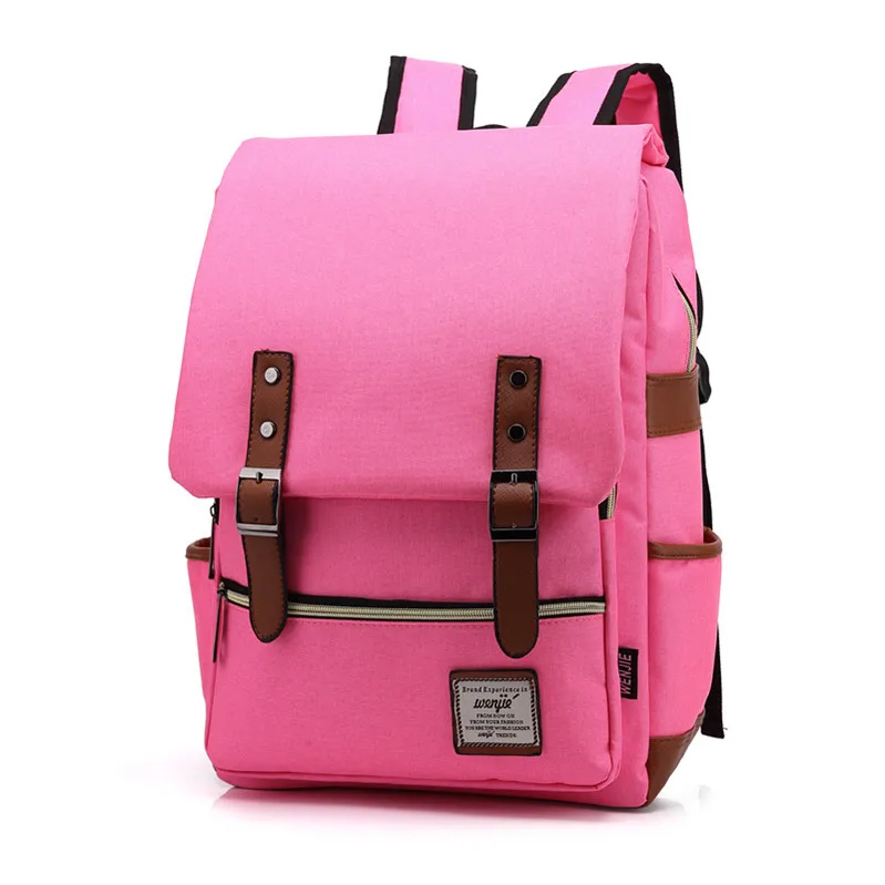 Vintage 16 Inch Laptop Backpack Women Canvas Bags Men Canvas Travel Leisure Backpacks Retro Casual Bag School Bags For Teenagers