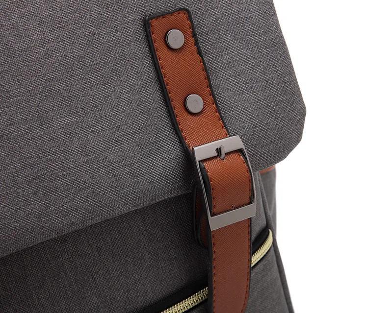 Vintage 16 Inch Laptop Backpack Women Canvas Bags Men Canvas Travel Leisure Backpacks Retro Casual Bag School Bags For Teenagers