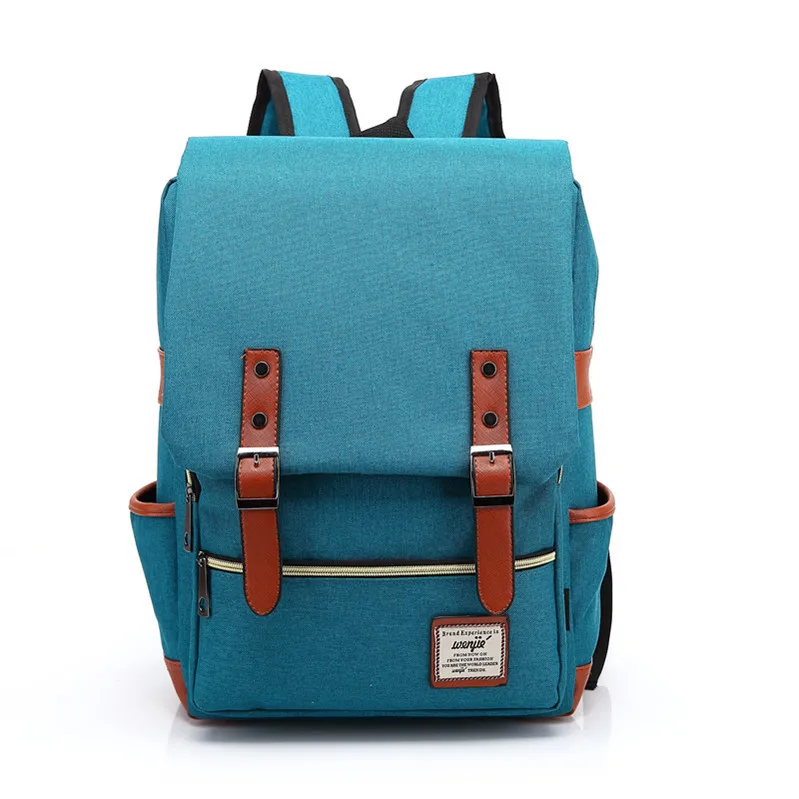 Vintage 16 Inch Laptop Backpack Women Canvas Bags Men Canvas Travel Leisure Backpacks Retro Casual Bag School Bags For Teenagers