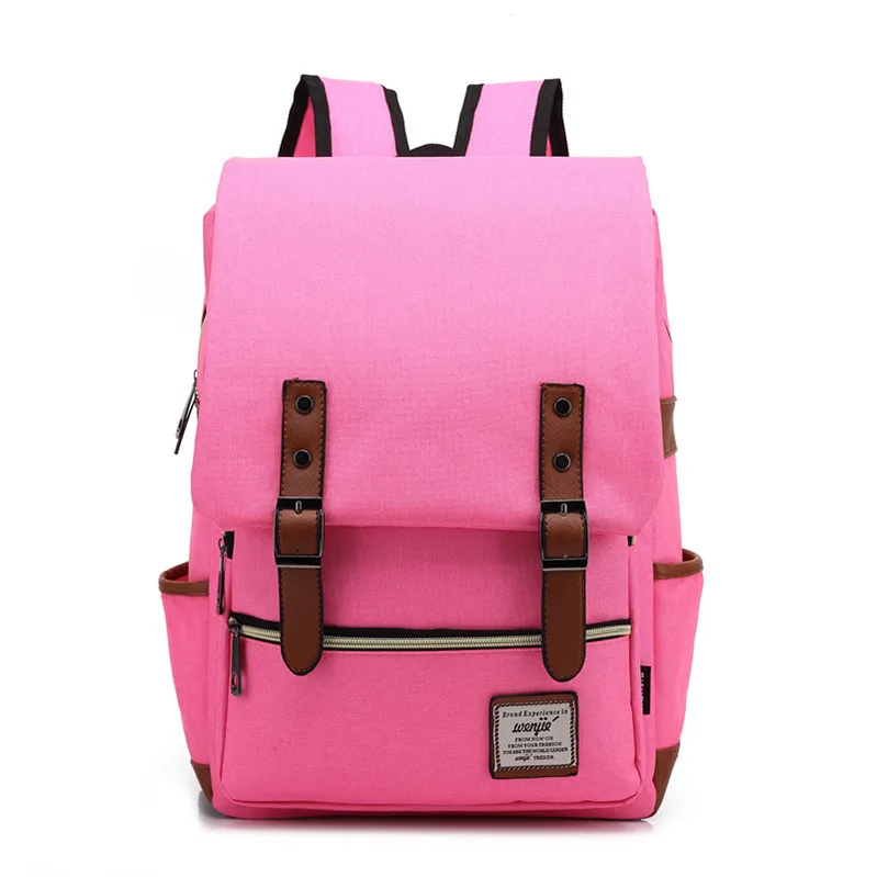 Vintage 16 Inch Laptop Backpack Women Canvas Bags Men Canvas Travel Leisure Backpacks Retro Casual Bag School Bags For Teenagers