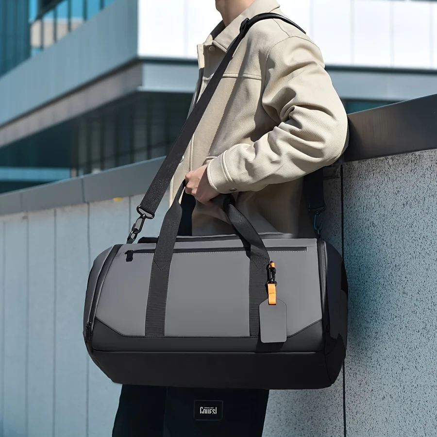 Large Capacity Carry on Travel Bag for Men Spacious Sports Gym Bag with Multiple Compartments Weekend Overnight Duffel Bag