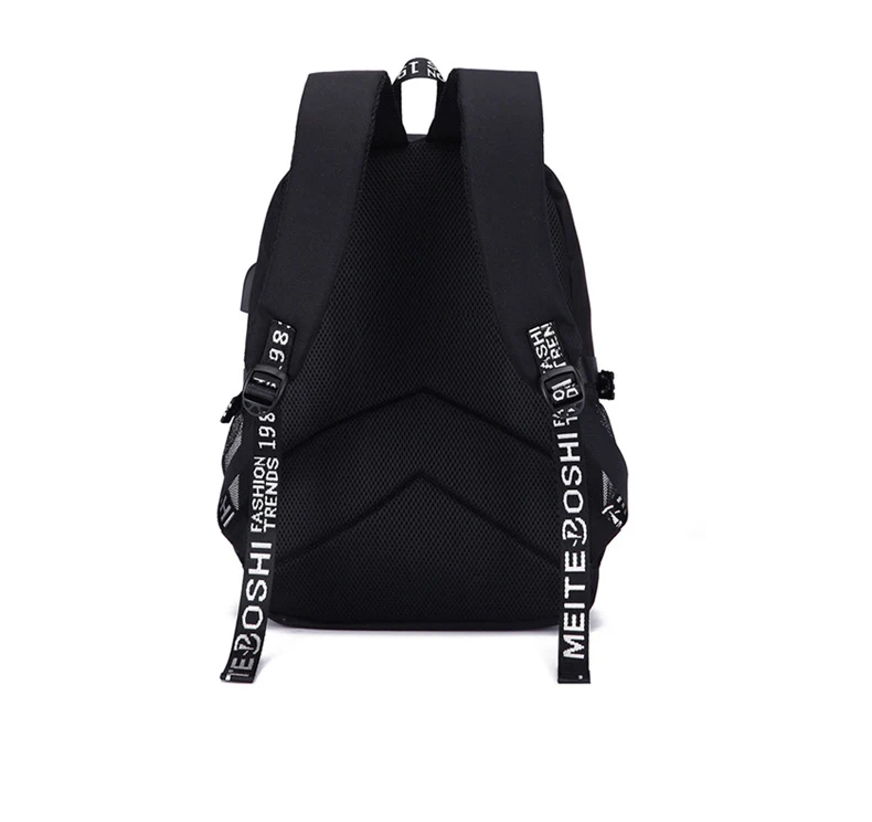 New Murder Drones Backpack for Student Boys Fashion Trend Backpack USB Laptop Bagpack Cartoon Black Girl School Bag for Teenager