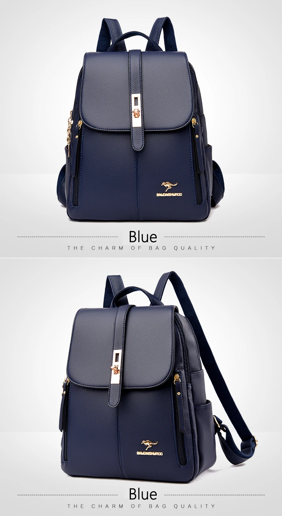 Vintage Large Capacity Women's Backpack High Quality Leather Female Travel School Bag Rucksack Purse Bookbag