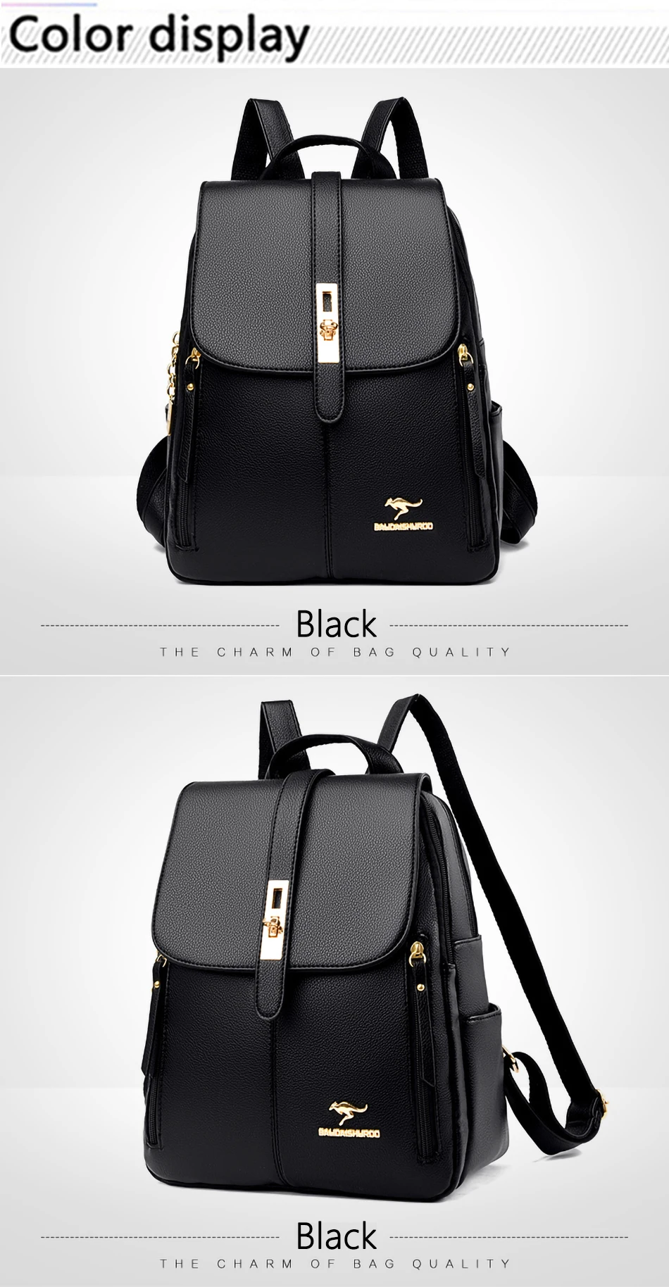 Vintage Large Capacity Women's Backpack High Quality Leather Female Travel School Bag Rucksack Purse Bookbag