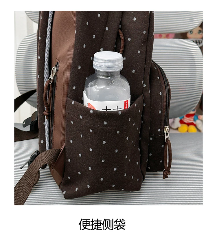 Dot Print Fashion Female Travel Large School Bag Ladies Trendy Book Bags Women Student Laptop College Backpack Teen Girl Boys