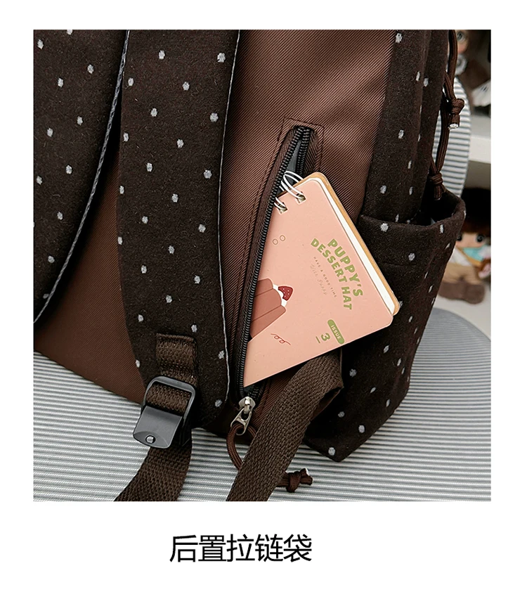 Dot Print Fashion Female Travel Large School Bag Ladies Trendy Book Bags Women Student Laptop College Backpack Teen Girl Boys
