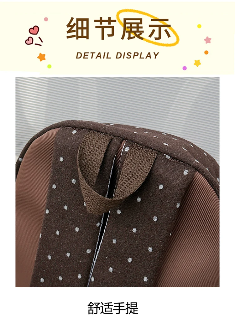 Dot Print Fashion Female Travel Large School Bag Ladies Trendy Book Bags Women Student Laptop College Backpack Teen Girl Boys