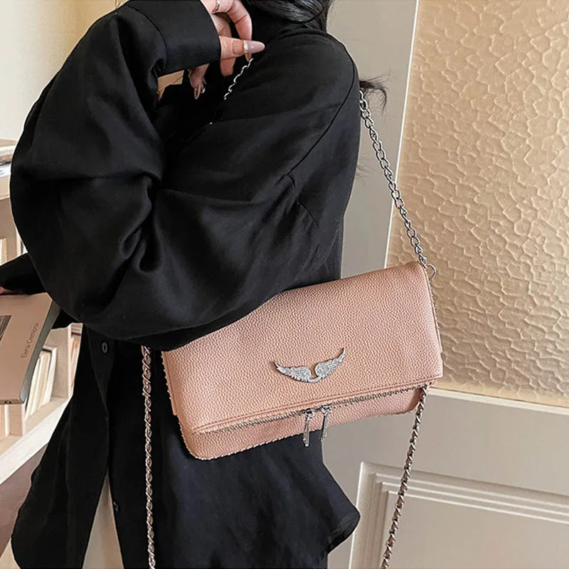 2026 Fashion Underarm Shoulder & Crossbody Bag, Wing Mini Square Bag for Women,Cute Small Purse, Versatile Chic Handbag