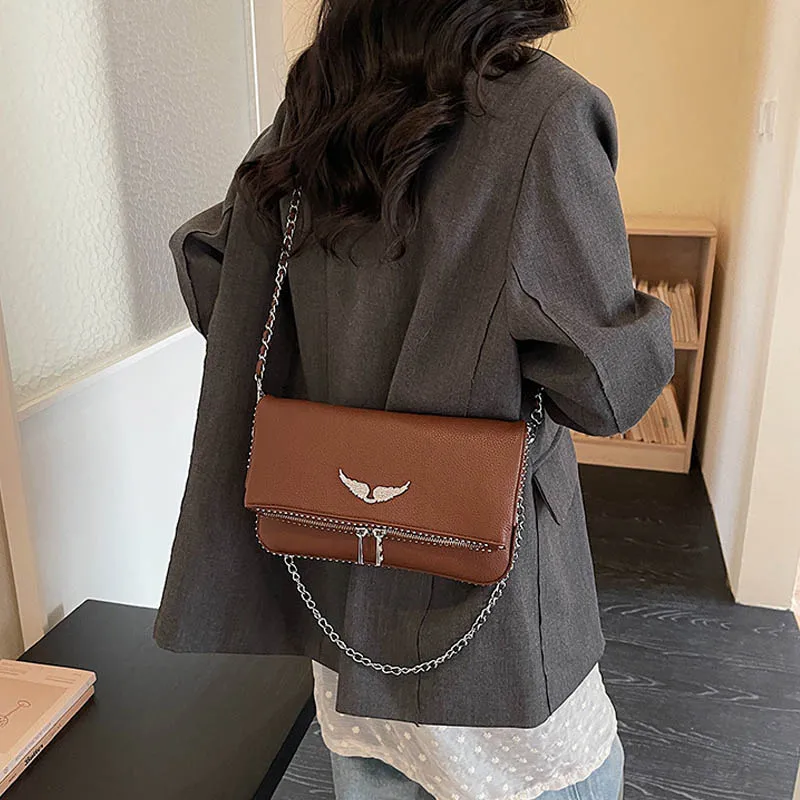 2026 Fashion Underarm Shoulder & Crossbody Bag, Wing Mini Square Bag for Women,Cute Small Purse, Versatile Chic Handbag