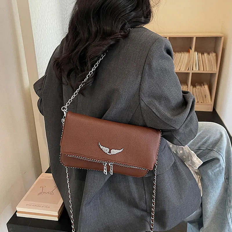 2026 Fashion Underarm Shoulder & Crossbody Bag, Wing Mini Square Bag for Women,Cute Small Purse, Versatile Chic Handbag
