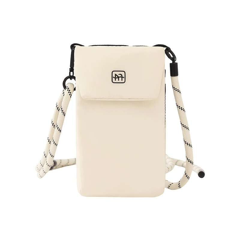 Crossbody Phone Bag Nylon Vertical Shoulder Pouch with Zipper Pocket Passport Wallet Travel Daily Storage Purse for Small Items