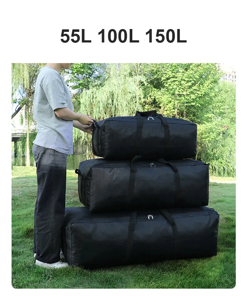 150L 100L 55L Camping Climbing Storage Bag Travel Luggage Bag Outdoor Hiking Backpack Large Capacity Duffle Handbag