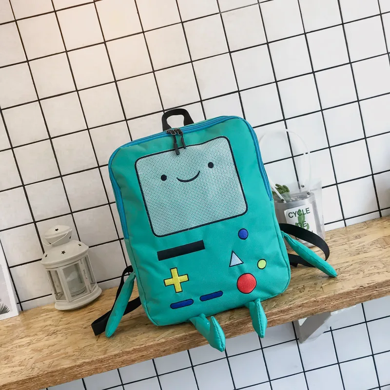 Kawaii 3D Cartoon Robot Backpack 14 Inch Canvas School Bag Fashion Unisex Student Outdoor Rucksack Cute Back To School Kids Gift