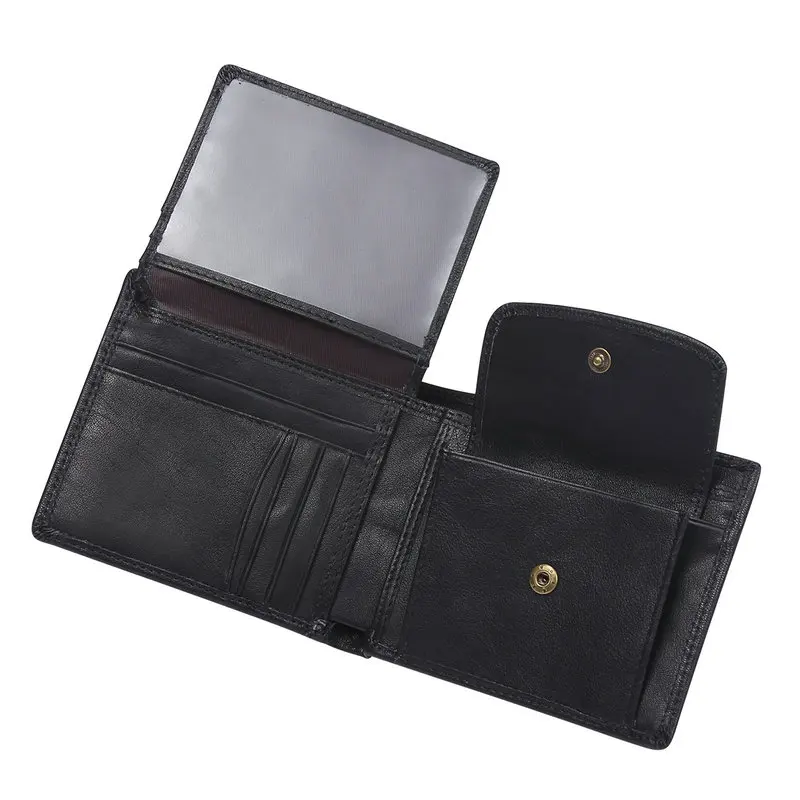 Cow Leather Men Wallets with Coin Pocket Vintage Male Purse Function Brown Genuine Leather Men Wallet with Card Holders
