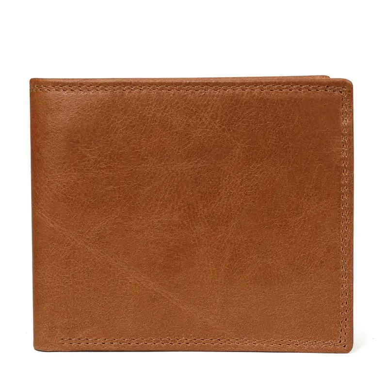 Cow Leather Men Wallets with Coin Pocket Vintage Male Purse Function Brown Genuine Leather Men Wallet with Card Holders