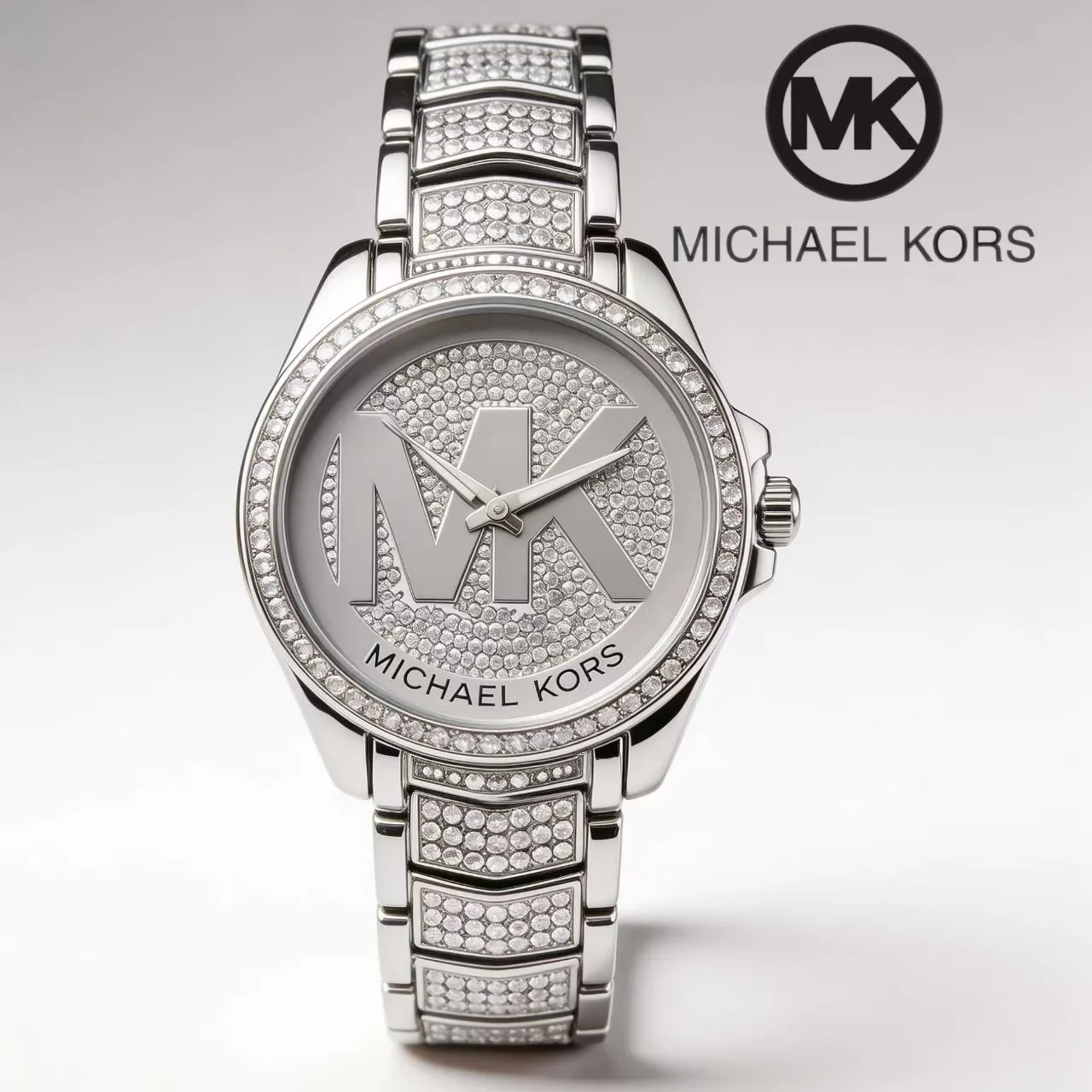 Michael Kors New Fashionable and Elegant Women's Watch Wallet MK Light Luxury Pink Plate Large Letter Watch Bag Exquisite Gift