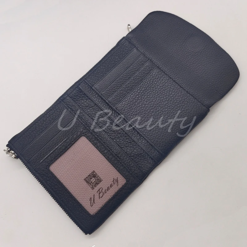 Coin Purse Genuine Cow Leather Short Wallet Trifold for Small Women's Purses Clutch Cowhide Card Holder Travel Card Wallets