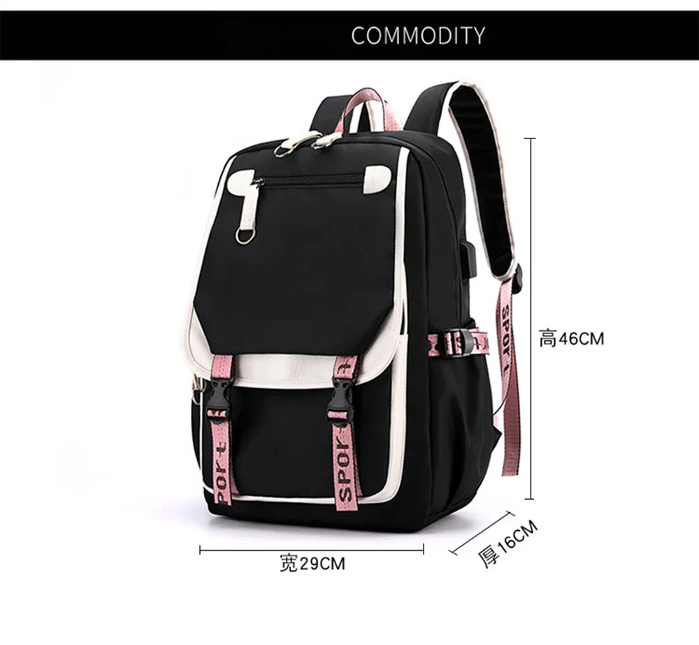 Hot Kpop Katseye Printed Personality Harajuku Backpack Girl School Bag Laptop Bag Women Men Travel Bag Daily Backpack