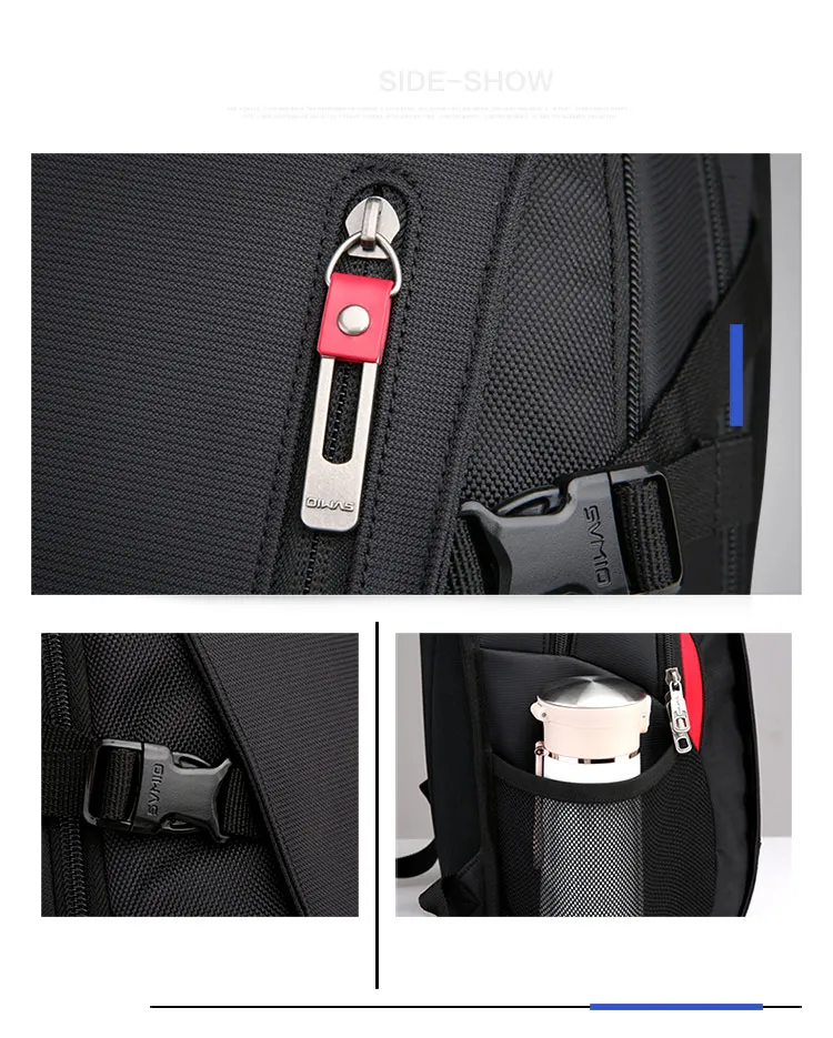 OIWAS School Bags 14 Inch Laptop Backpacks Waterproof Nylon 29L Casual Shoulder Bagpack Travel Teenage Men's Backpack Mochila