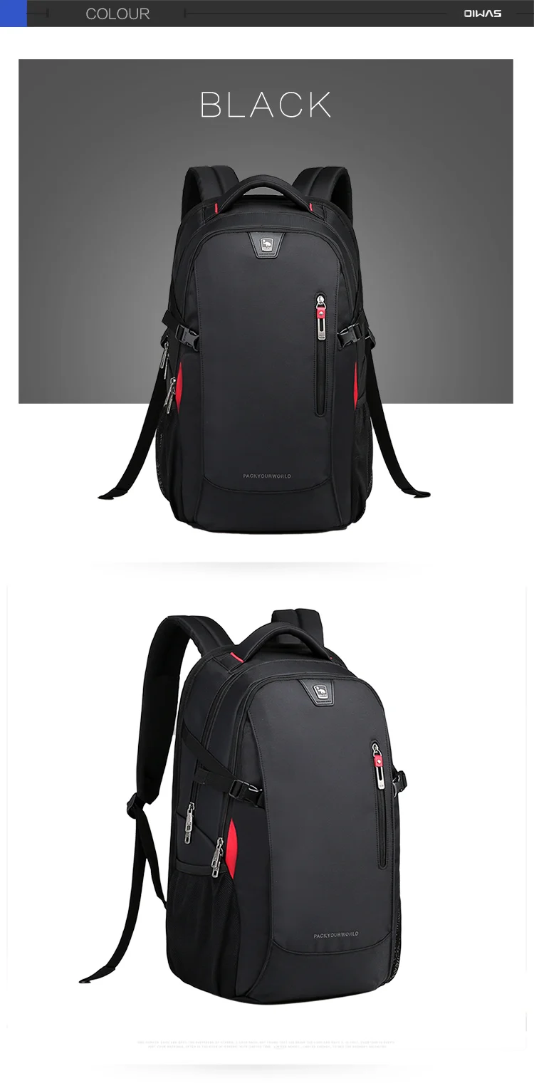OIWAS School Bags 14 Inch Laptop Backpacks Waterproof Nylon 29L Casual Shoulder Bagpack Travel Teenage Men's Backpack Mochila