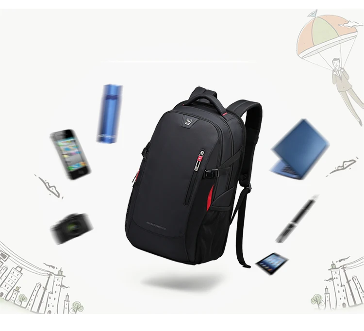 OIWAS School Bags 14 Inch Laptop Backpacks Waterproof Nylon 29L Casual Shoulder Bagpack Travel Teenage Men's Backpack Mochila