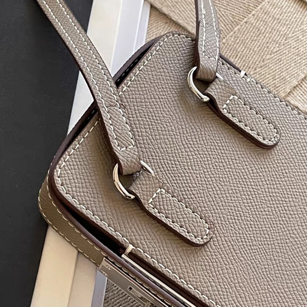 Luxury Design Phone Bag Woman Portable Genuine Leather Cross-body Bag Custom Name Fashion Casual Lady Shoulder Bag Card Wallet