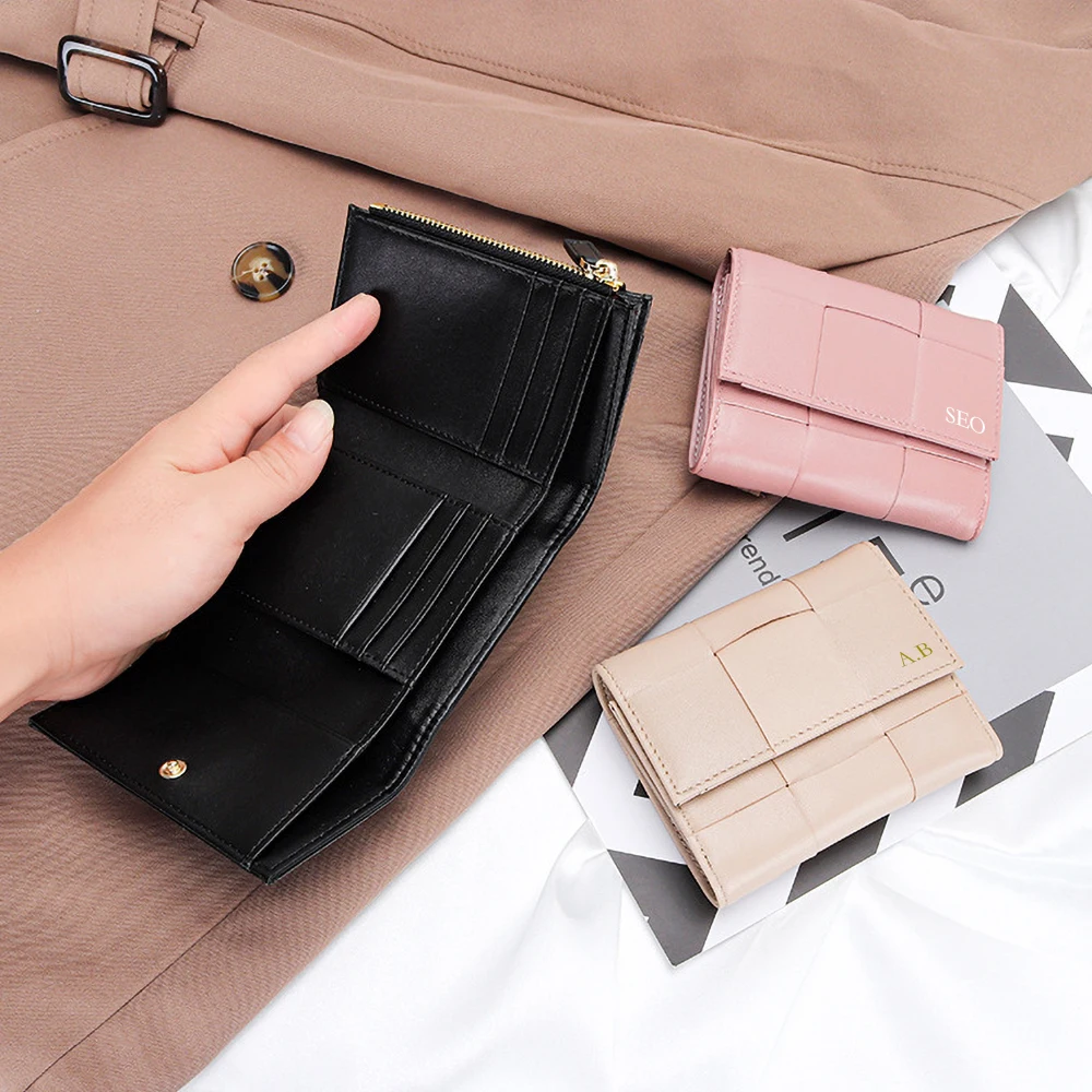 Luxury Design Phone Bag Woman Portable Genuine Leather Cross-body Bag Custom Name Fashion Casual Lady Shoulder Bag Card Wallet