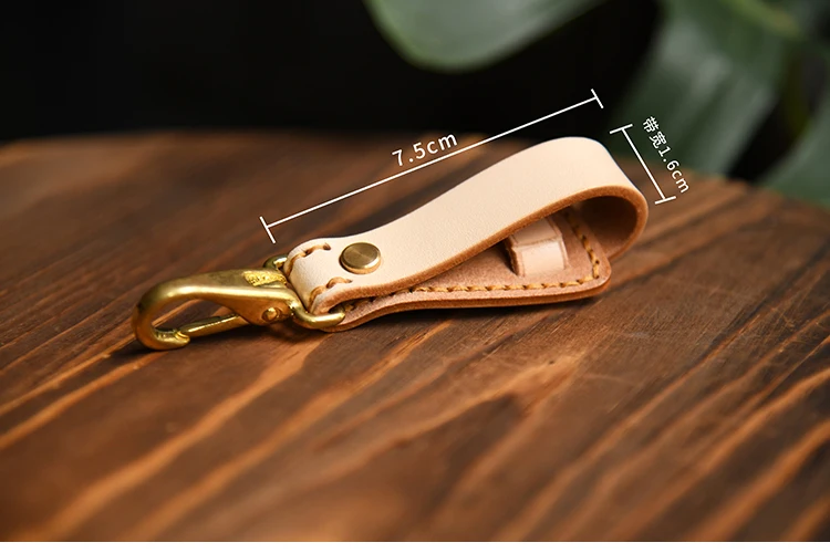 100% Genuine Leather Key Holder For Men Male Vintage Handmade EDC Waist Hanging Belt Loop Keychain Clip Key Hook Chain Buckle