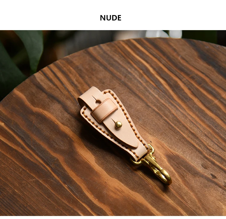 100% Genuine Leather Key Holder For Men Male Vintage Handmade EDC Waist Hanging Belt Loop Keychain Clip Key Hook Chain Buckle