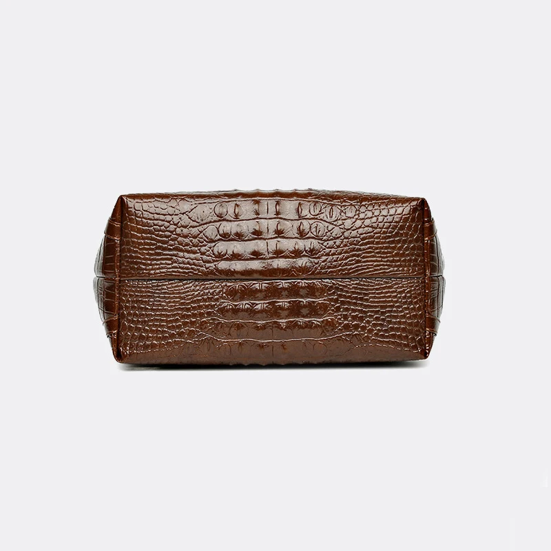 Simple Versatile Crocodile Print Tote Bag Large Capacity Fashion Handbag Vintage Design Shoulder Women's Bag
