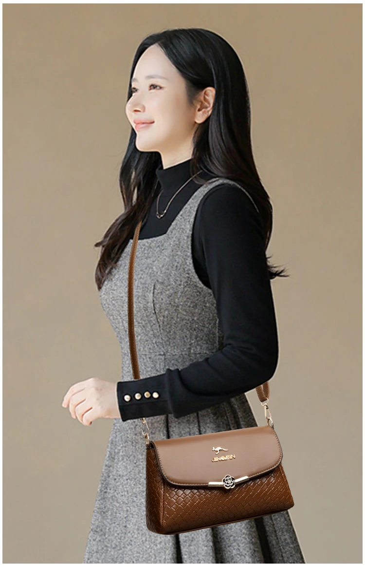 Women Small Square Flip cover Bags Retro Versatile Shoulder Strap Large Capacity Casual Portable Female Shoulder Crossbody Bags