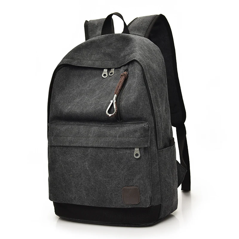 DIDA BEAR 2023 Women Men Canvas Backpacks Large School Bags For Teenager Boys Girls Travel Laptop Backbag Mochila Rucksack Grey