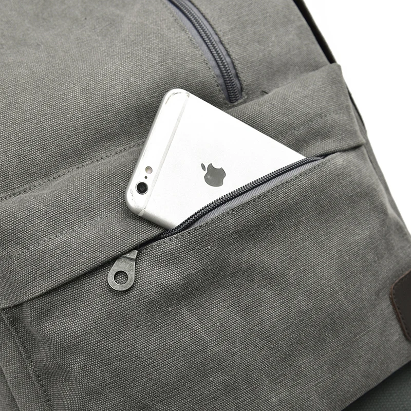 DIDA BEAR 2023 Women Men Canvas Backpacks Large School Bags For Teenager Boys Girls Travel Laptop Backbag Mochila Rucksack Grey