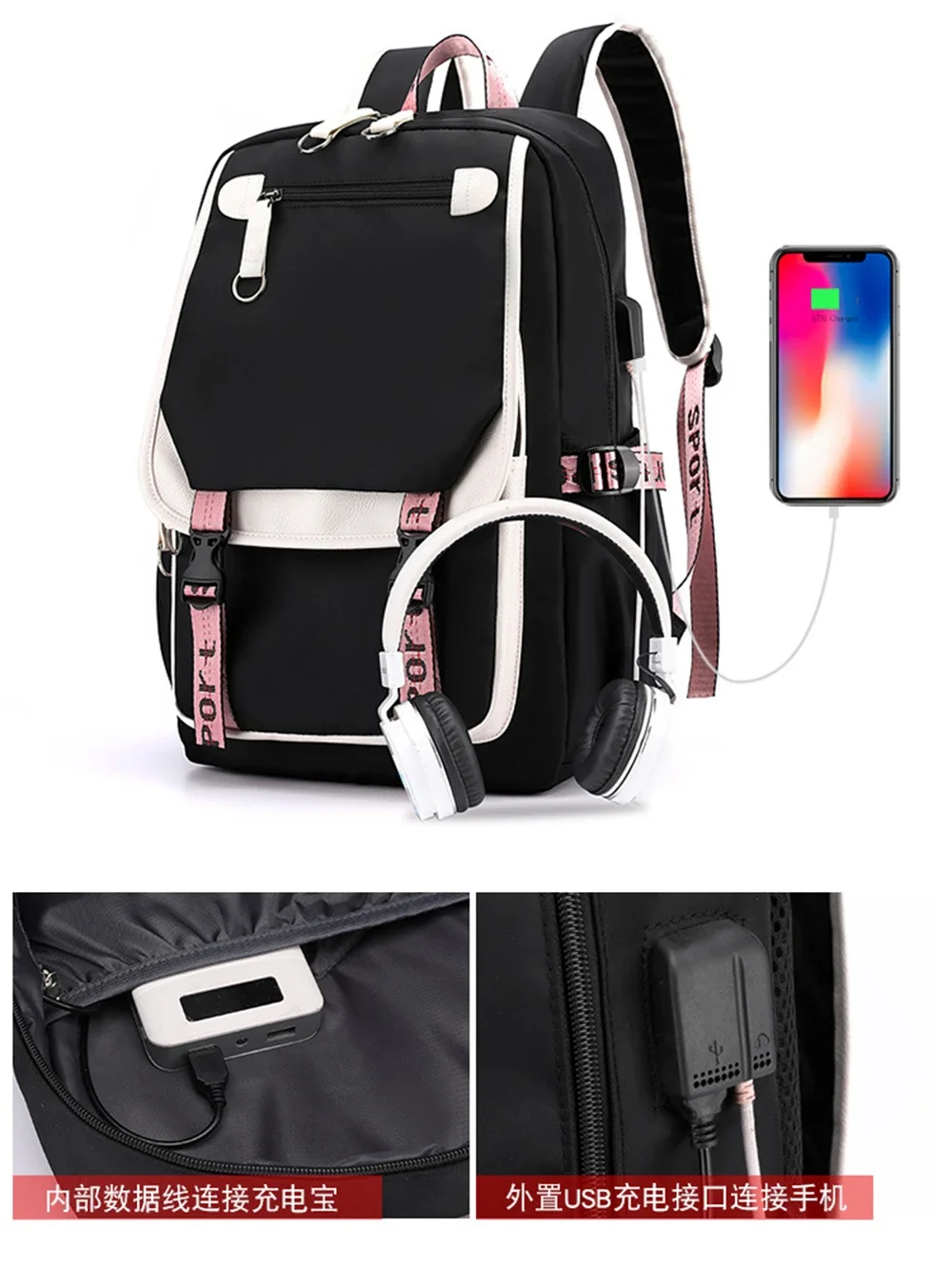 The Apothecary Diaries Maomao Anime Schoolbag School Backpack Teens Girl Casual Daypack Student Back To School Bookbag 3pcs/set