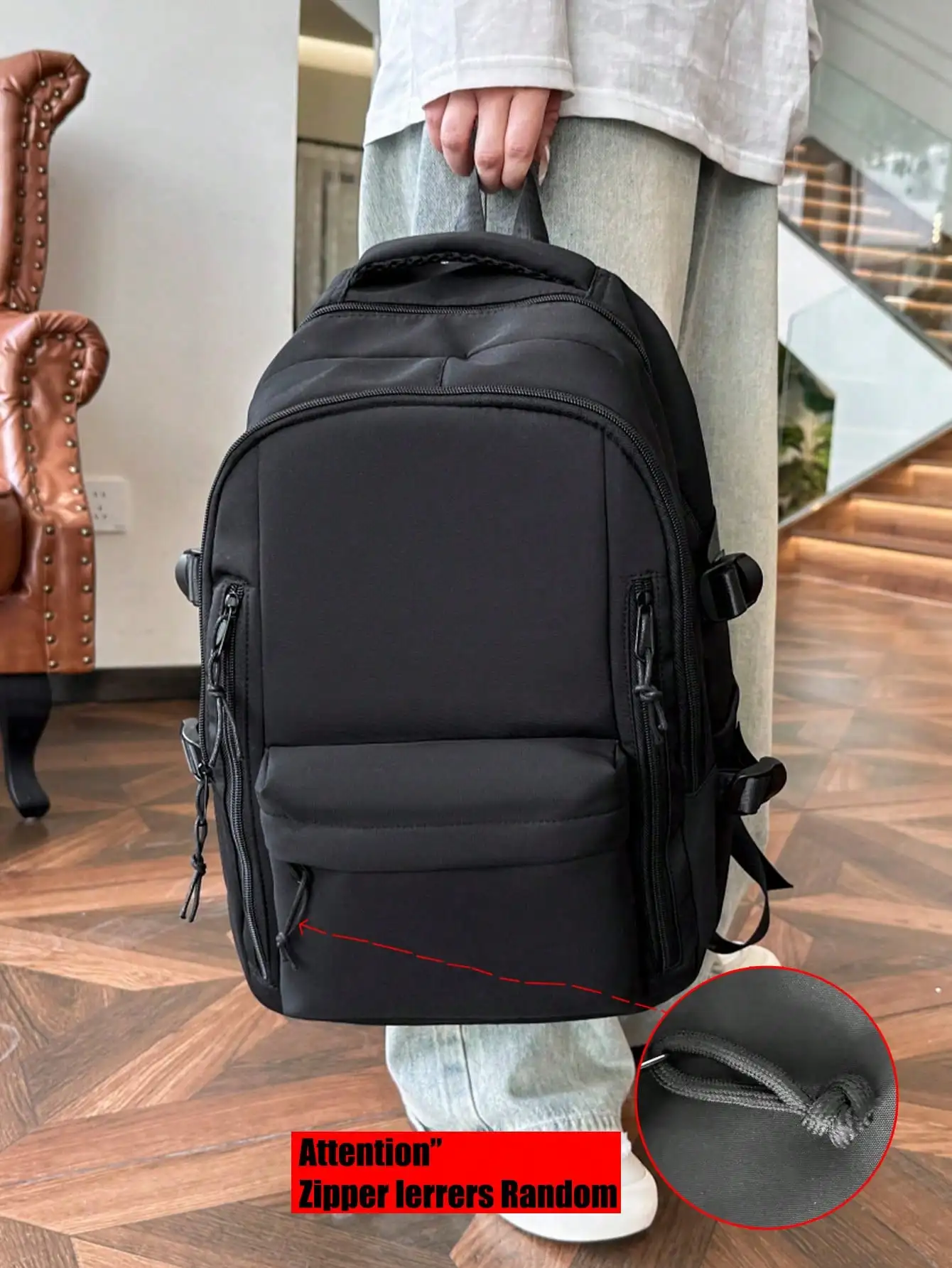 Fashionable and Casual Lightweight Nylon Backpack Large Capacity Multi Compartment Student Bag Travel Bag Suitable for Daily Use